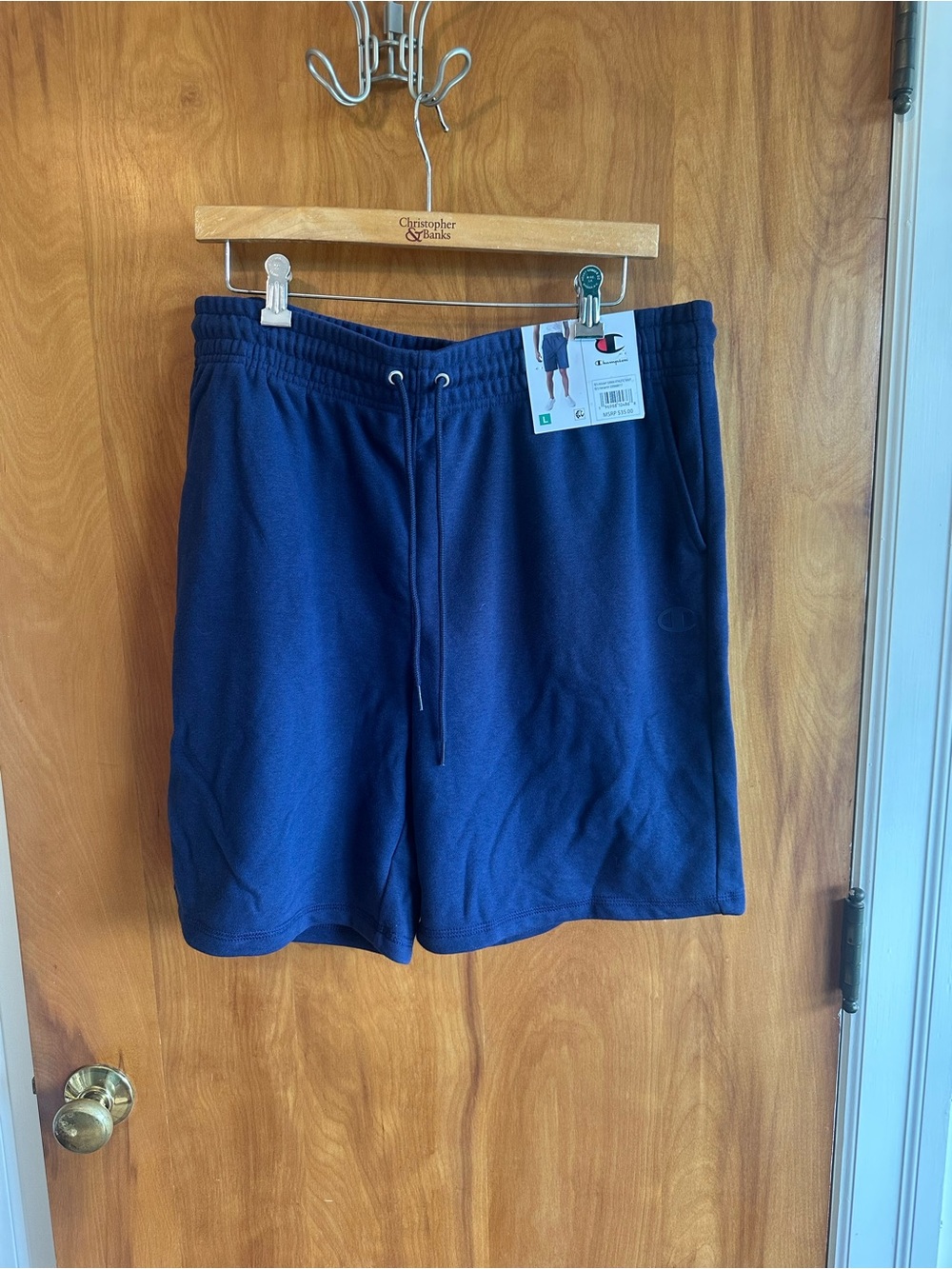 Champion Men's Navy Blue Athletic Drawstring Shorts